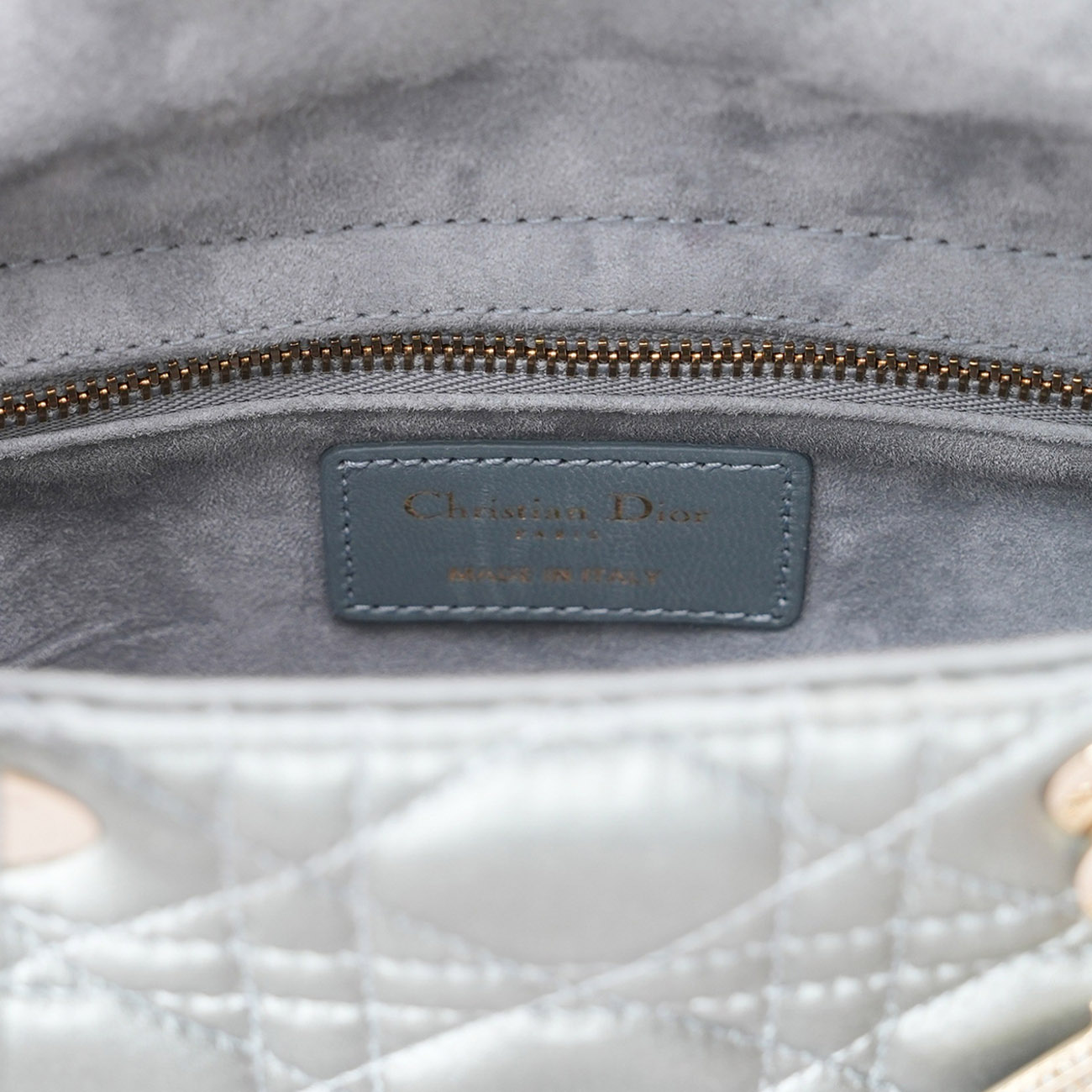 CHRISTIAN DIOR(USED)디올 새틴 레이디디올 스몰 백